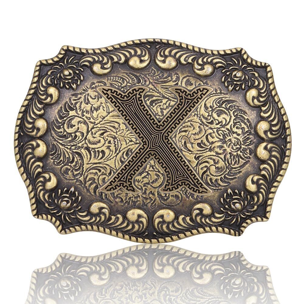9527 Belt Buckles Western Cowboy Initial Letters ABCDJMR Texas Rodeo Belt